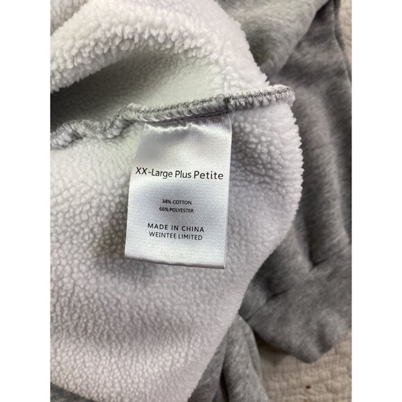 Womens Grey Fleece-Lined Jogger Sweatpants*XX-Large Plus Petite*Drawstring*EUC - Picture 3 of 7